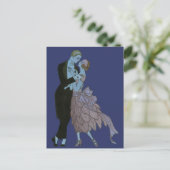  Art Deco-Passen getrouwd, Love Wedding Dance Aankondigingskaart (Staand voorkant)