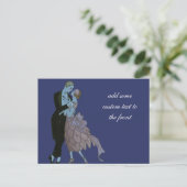  Art Deco-Passen getrouwd, Love Wedding Dance Aankondigingskaart (Staand voorkant)