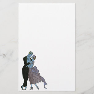  Art Deco-Passen getrouwd, Love Wedding Dance Briefpapier