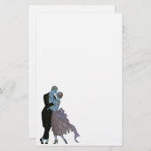  Art Deco-Passen getrouwd, Love Wedding Dance Briefpapier (Voorkant / Achterkant)