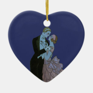  Art Deco-Passen getrouwd, Love Wedding Dance Keramisch Ornament