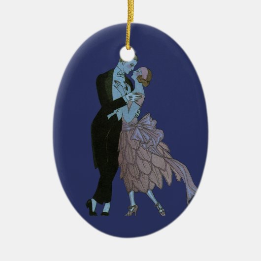  Art Deco-Passen getrouwd, Love Wedding Dance Keramisch Ornament (Voorkant)