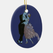  Art Deco-Passen getrouwd, Love Wedding Dance Keramisch Ornament (Achterkant)