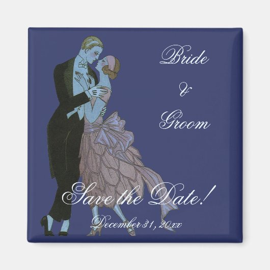  Art Deco-Passen getrouwd, Love Wedding Dance Magneet (Voorkant)