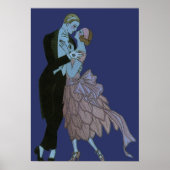 Art Deco-Passen getrouwd, Love Wedding Dance Poster (Voorkant)