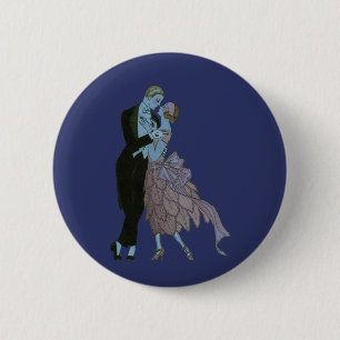Art Deco-Passen getrouwd, Love Wedding Dance Ronde Button 5,7 Cm