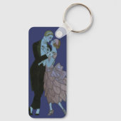 Art Deco-Passen getrouwd, Love Wedding Dance Sleutelhanger (Achterkant)