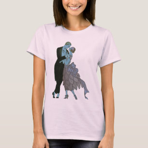 Art Deco-Passen getrouwd, Love Wedding Dance T-shirt