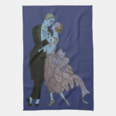 Art Deco-Passen getrouwd, Love Wedding Dance Theedoek (Verticaal)