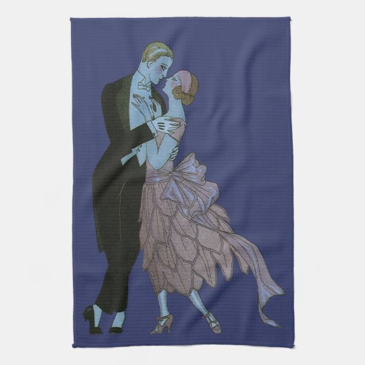  Art Deco-Passen getrouwd, Love Wedding Dance Theedoek (Verticaal)