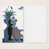 Art Deco-Passen getrouwd, Love Wedding Dance Visitekaartjes (Voorkant /achterkant)