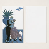  Art Deco-Passen getrouwd, Love Wedding Dance Visitekaartjes (Voorkant /achterkant)
