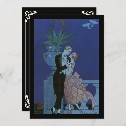 Art Deco Passen getrouwd, Oui van George Barbier (Voorkant / Achterkant)