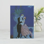 Art Deco Passen getrouwd, Oui van George Barbier Aankondiging (Staand voorkant)