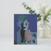  Art Deco Passen getrouwd, Oui van George Barbier Briefkaart (Staand voorkant)