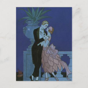  Art Deco Passen getrouwd, Oui van George Barbier Briefkaart