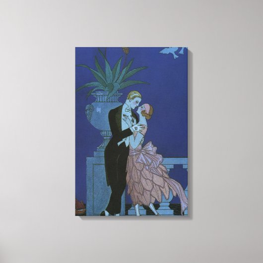  Art Deco Passen getrouwd, Oui van George Barbier Canvas Afdruk (Voorkant)