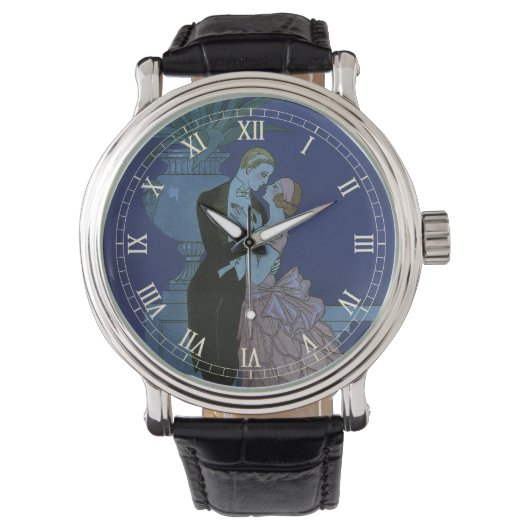 Art Deco Passen getrouwd, Oui van George Barbier Horloge (Voorkant)