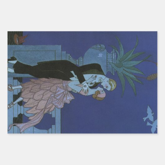  Art Deco Passen getrouwd, Oui van George Barbier Inpakpapier Vel (Voorkant)