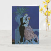  Art Deco Passen getrouwd, Oui van George Barbier Kaart (Gele Bloem)