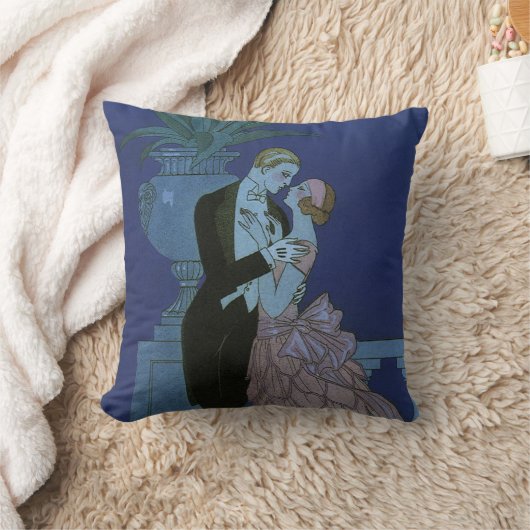 Art Deco Passen getrouwd, Oui van George Barbier Kussen (Deken)