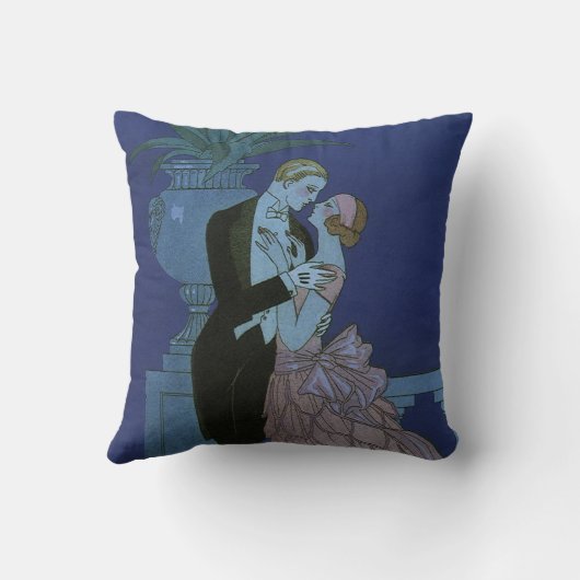 Art Deco Passen getrouwd, Oui van George Barbier Kussen (Achterkant)