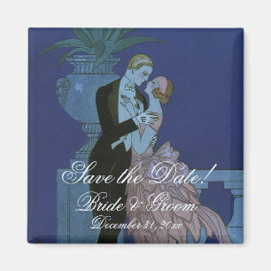 Art Deco Passen getrouwd, Oui van George Barbier Magneet