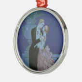 Art Deco Passen getrouwd, Oui van George Barbier Metalen Ornament (Links)