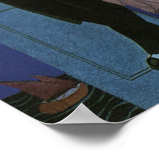  Art Deco Passen getrouwd, Oui van George Barbier Poster (Hoek)