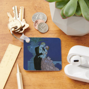  Art Deco Passen getrouwd, Oui van George Barbier Sleutelhanger