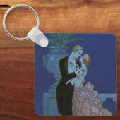 Art Deco Passen getrouwd, Oui van George Barbier Sleutelhanger (Voorkant)