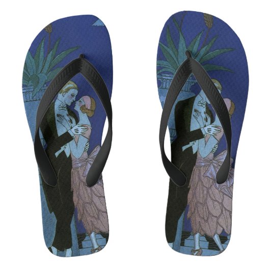  Art Deco Passen getrouwd, Oui van George Barbier Teenslippers (Voetbed)
