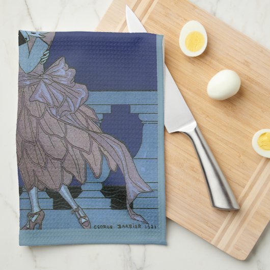  Art Deco Passen getrouwd, Oui van George Barbier Theedoek (Quarter Fold)