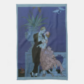 Art Deco Passen getrouwd, Oui van George Barbier Theedoek (Verticaal)