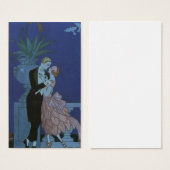  Art Deco Passen getrouwd, Oui van George Barbier Visitekaartjes (Voorkant /achterkant)