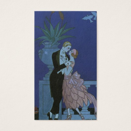  Art Deco Passen getrouwd, Oui van George Barbier Visitekaartjes (Voorkant)