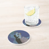 Art Deco Passen getrouwd, Oui van George Barbier Zandsteen Onderzetter (Zijkant)