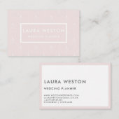 Art Deco Pastel Pink Modern Elegant Visitekaartje (Voorkant / Achterkant)