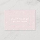 Art Deco Pastel Pink Modern Elegant Visitekaartje (Voorkant)