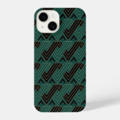 Art Deco Patronen Groene linten iPhone Hoesje (Achterkant)