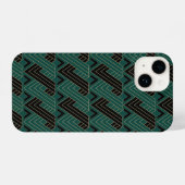 Art Deco Patronen Groene linten iPhone Hoesje (Achterkant horizontaal)