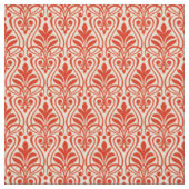 Art Deco Patroon 01 - Dali's Rood op Gebroken Wit Stof (Swatch)