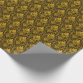 Art Deco Patroon 01 - Deco Gold 2 op zwart Cadeaupapier (Hoek)