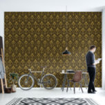 Art Deco Patroon 01 - Deco Gold op Deco Zwart Behang<br><div class="desc">Art Deco Patroon 01 - Deco Gold op Deco Zwart</div>