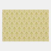 Art Deco patroon 01 - Deco goud op gebroken wit Inpakpapier Vel (Voorkant 3)