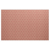 Art Deco Patroon 01 - Donkerrood op Gebroken Wit Stof (Yard (91,4 cm))