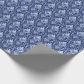 Art Deco Patroon 01 - Lavendel Blauw op Donkerblau Cadeaupapier (Hoek)