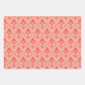 Art Deco Patroon 01 - Lichtrood op gebroken wit Inpakpapier Vel (Voorkant 2)