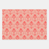 Art Deco Patroon 01 - Lichtrood op gebroken wit Inpakpapier Vel (Voorkant)