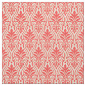 Art Deco Patroon 01 - Lichtrood op gebroken wit Stof (Swatch)